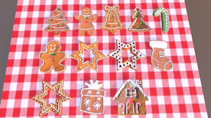Christmas cookies 3D Model