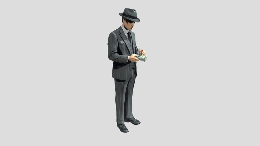 Mafia Gangster Counting Money