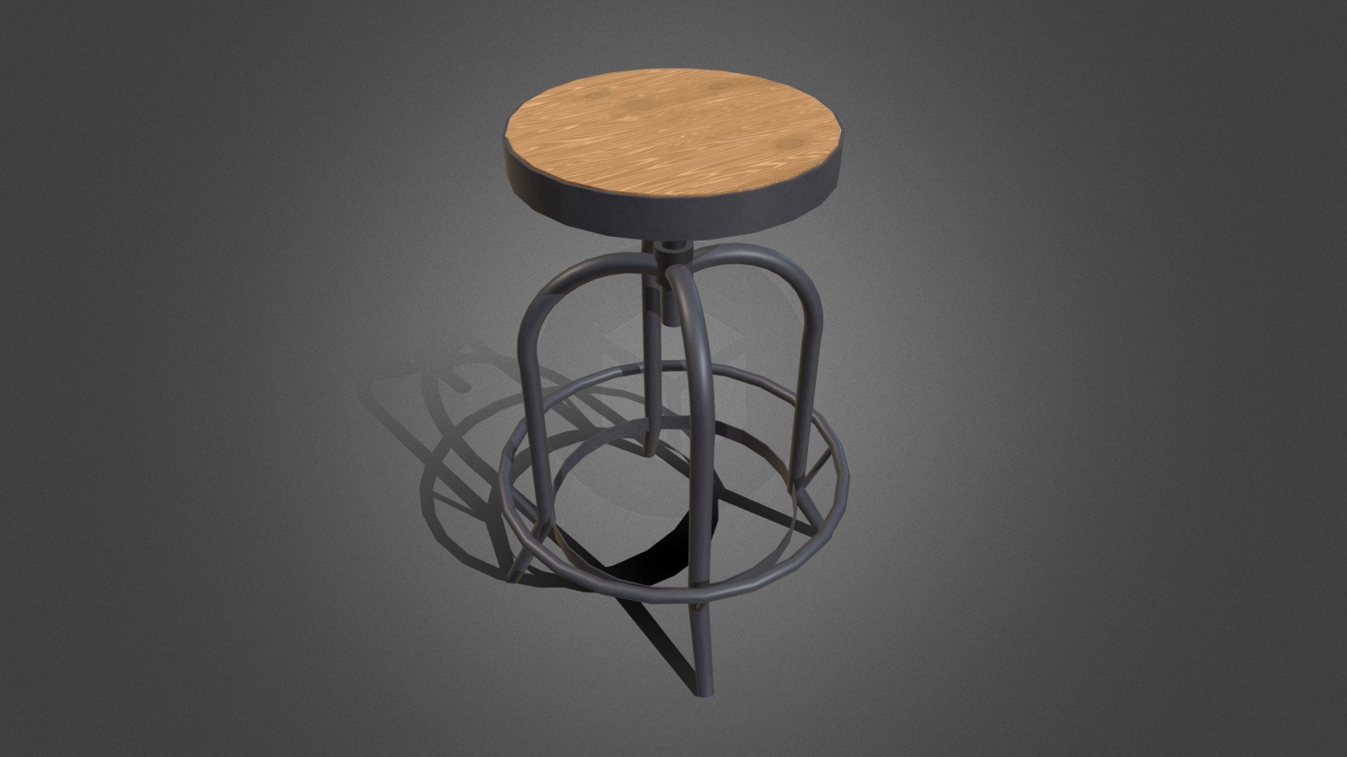 Black Metal Vintage Restaurant Chair