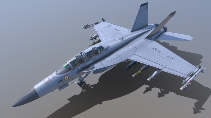 F-18 Super Hornet 3D Model