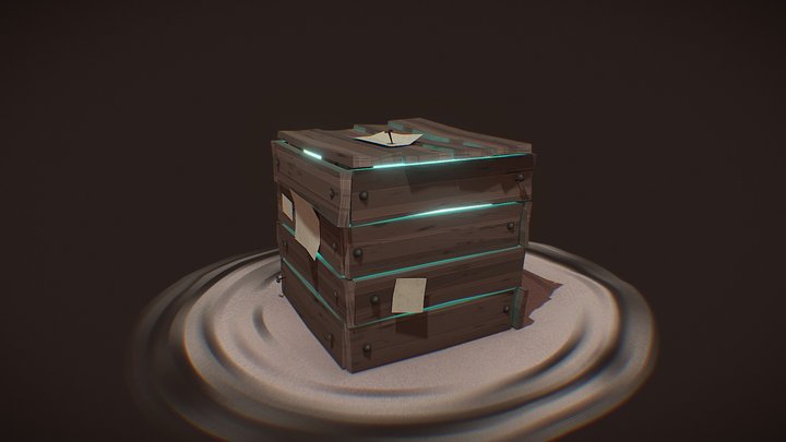 Wooden Box 3D Model