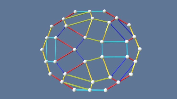 vZome stretched 2d projection of Zome ball - 3D model by scottvorthmann ...
