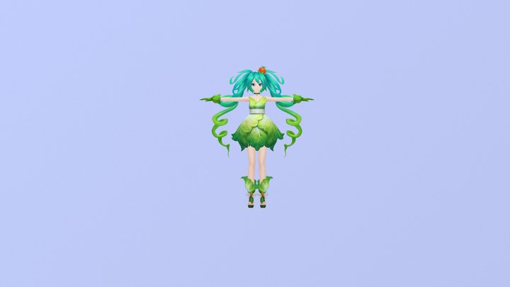 Popipo Miku Remix 3D Model
