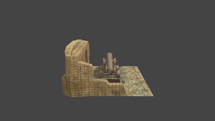 Cannon Environment Scene 3D Model