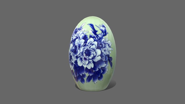 Porcelain EGG 瓷蛋-冰裂 3D Model