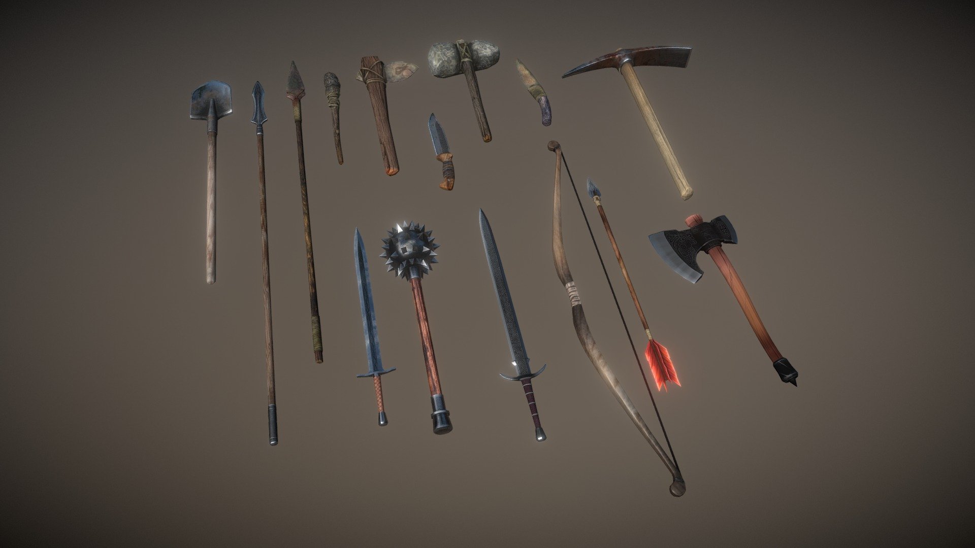 Medieval tools and weapons