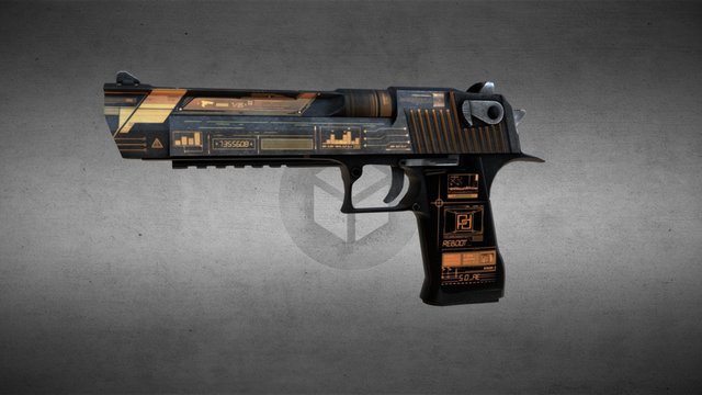 Deagle_Orange 3D Model