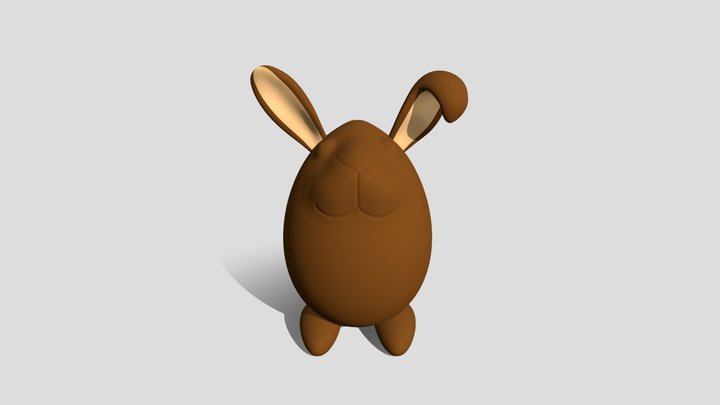 Chocolate Egg Bunny {Weekly Challenge} 3D Model