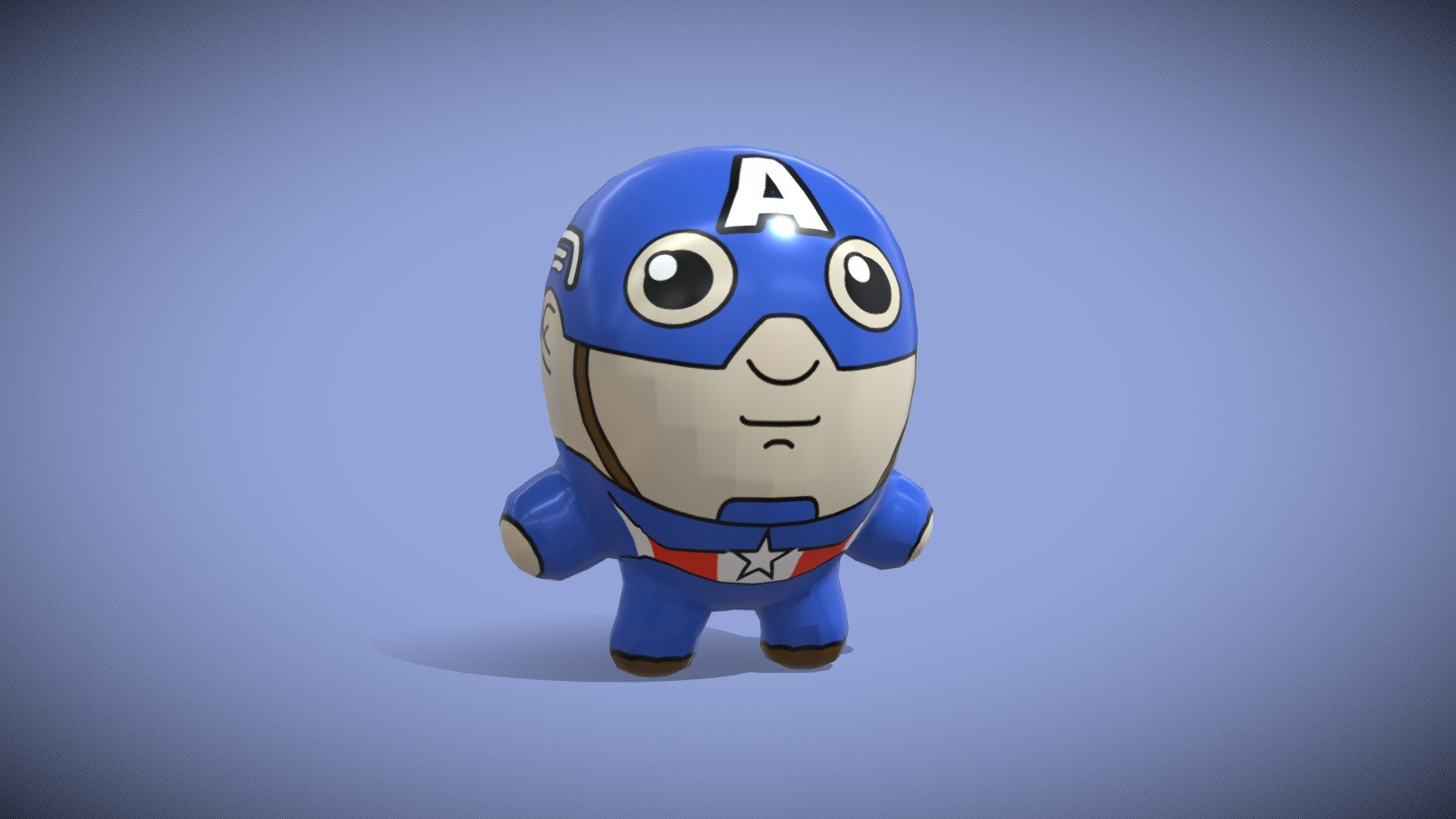 Eggheadz - Captain America - 3D model by Steve Cup (@inkstain347 ...