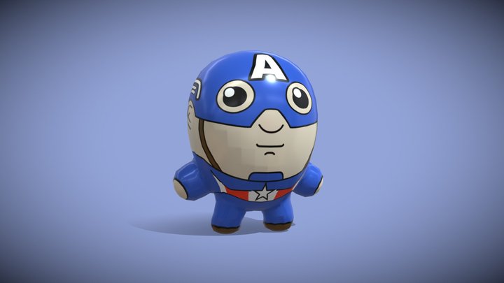Eggheadz - Captain America 3D Model