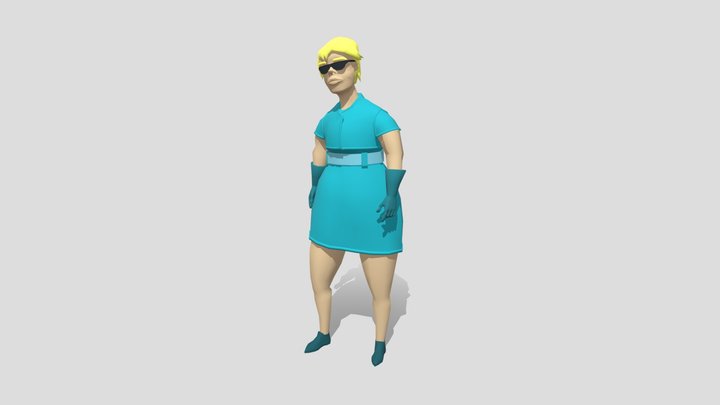 Heavy Woman Pose 3D Model