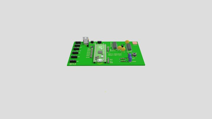 Carte de commande de train électrique 3D Model
