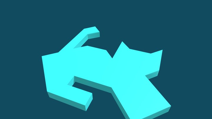 Cat Tile Mesh 3D Model