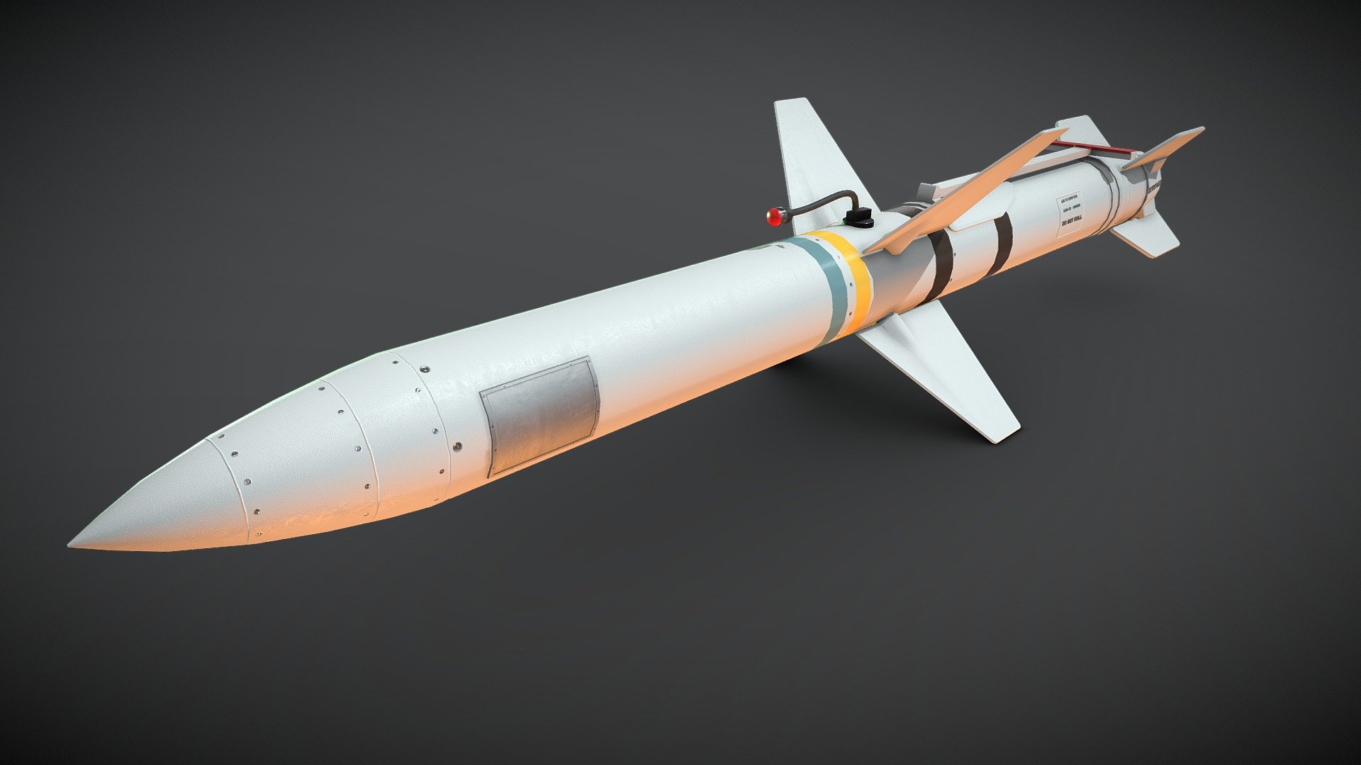 AGM-45 Shrike Missile - Buy Royalty Free 3D model by Rokay3D [e22156e ...