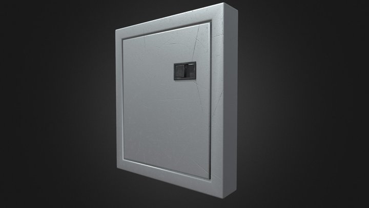 Old breaker box lowpoly(Vray) 3D Model