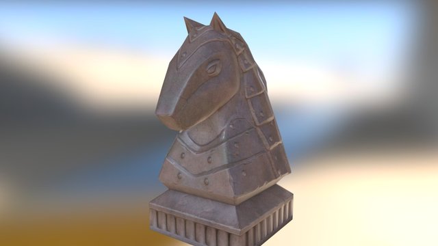 Chess Horse02 Low 3D Model