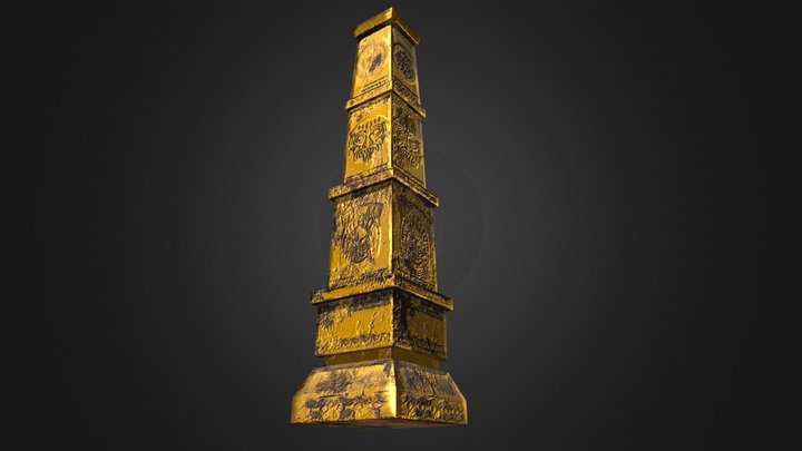 Ancient Pillar 3D Model
