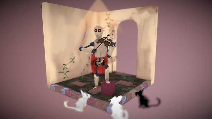 Robo Violin 3D Model