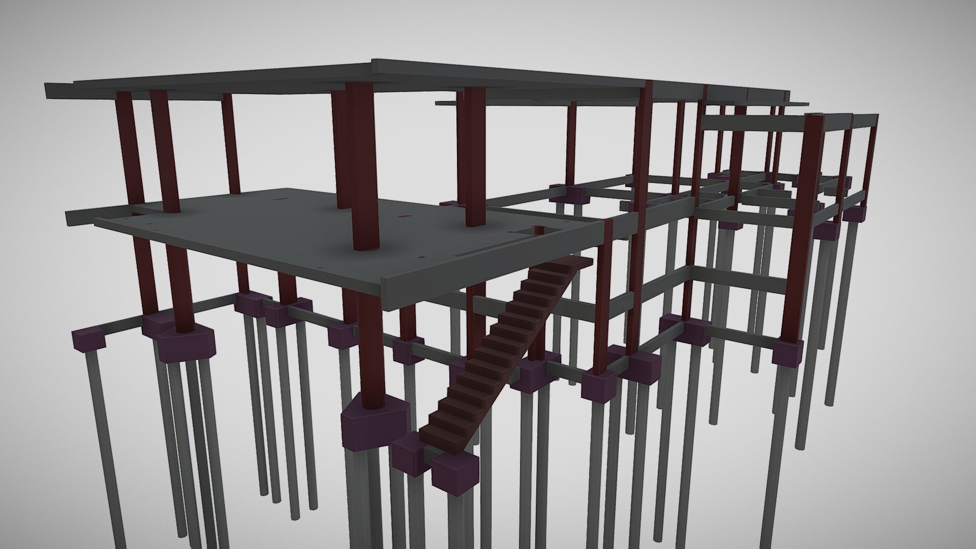 344 - Projeto Estrutural Com Protensão (215 M2) — Sketchfab embed 3D viewer
