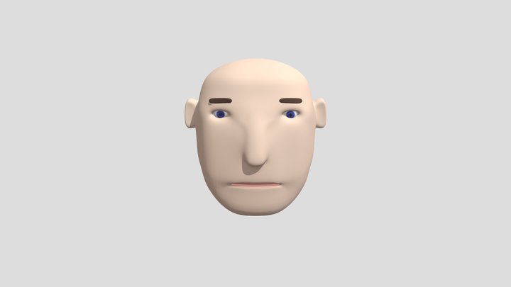 Blinking Face 3D Model