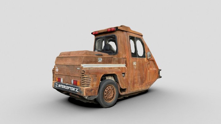 Interceptor rusty old car – Free 3D Model STL