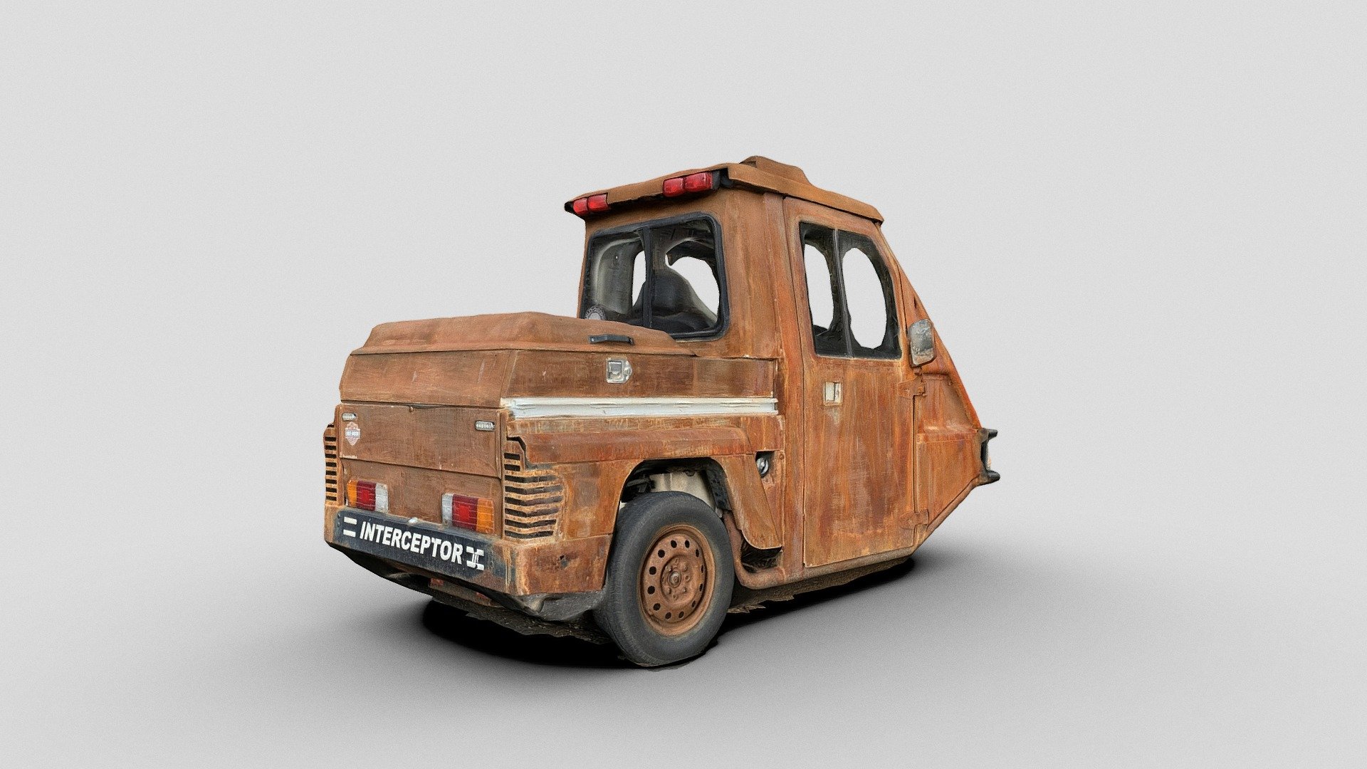 Interceptor rusty old car