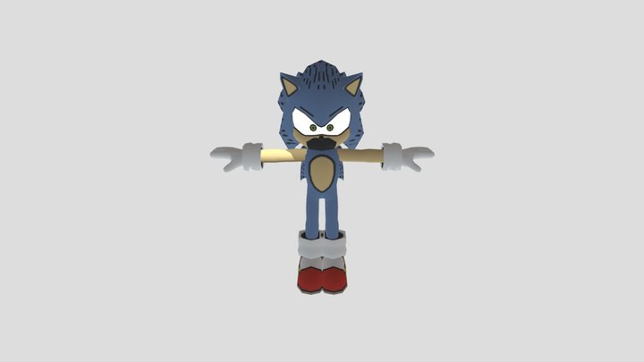 badly drawn sonic 3D Model