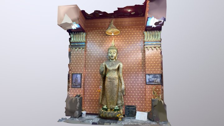 พระพุทธรูปยืน ธรรมมามูล 3D Model