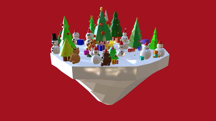 Buon Natale dalla 3F-2F-2D dell'IC Casteldaccia 3D Model