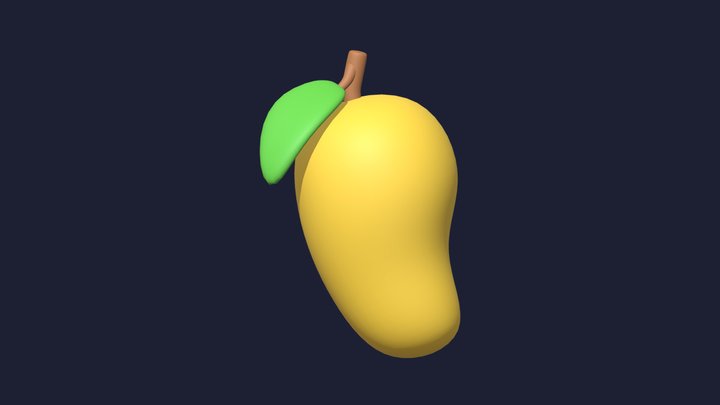 3D model rotten mango VR / AR / low-poly