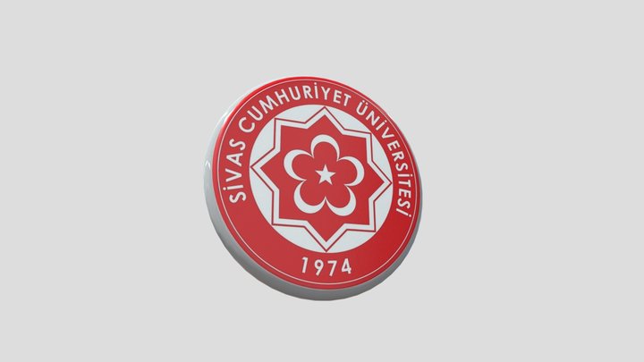 Sivas Cumhuriyet Üniversitesi, Turkey 3D Logo 3D Model
