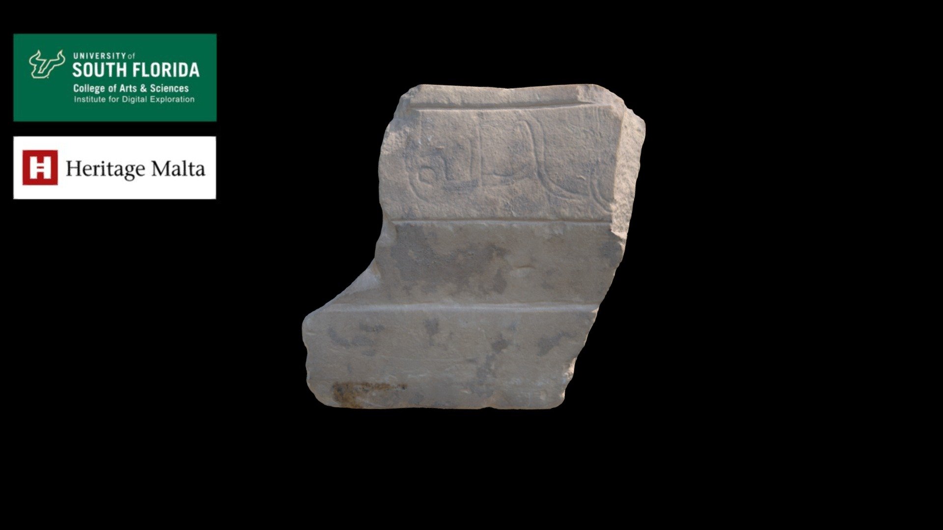 Gravestone 12 (left side) - 3D model by USF Institute for Digital ...