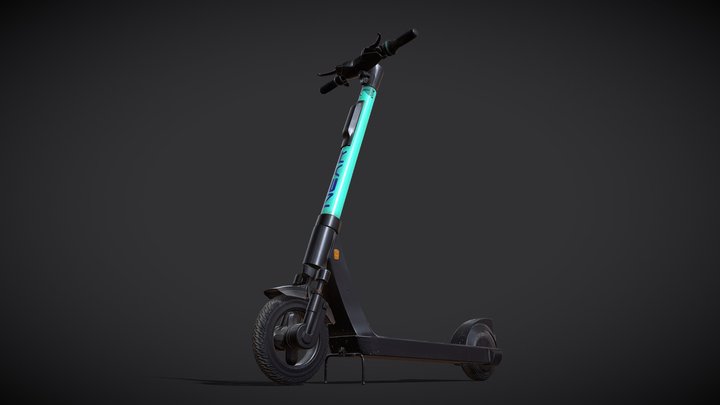 Electric Scooter (Low-poly, game-ready) 3D Model