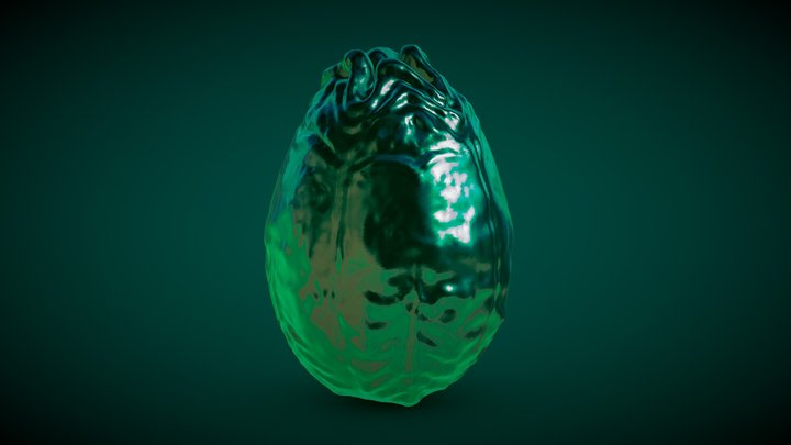Alien Style Egg 3D Model