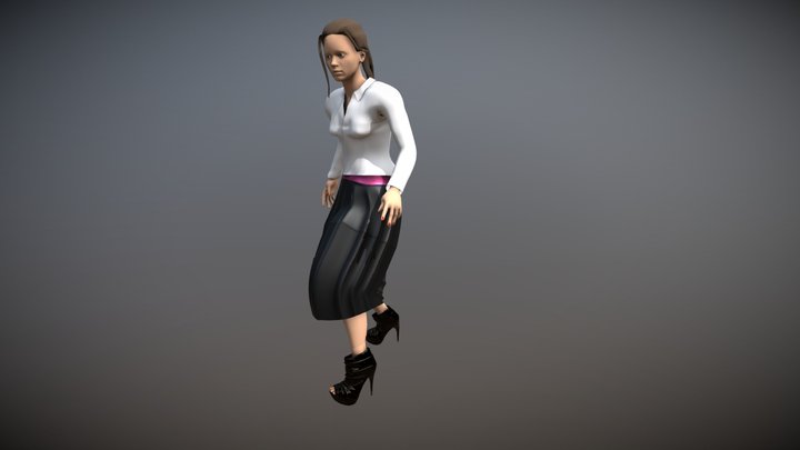 Female worker 3D Model