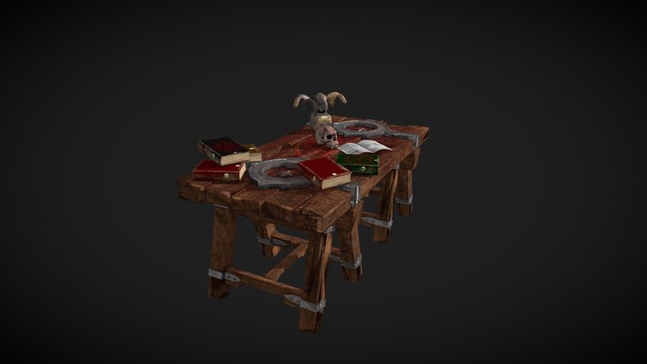"Wizards Table" - H.P. Lovecraft-inspired 3D Model