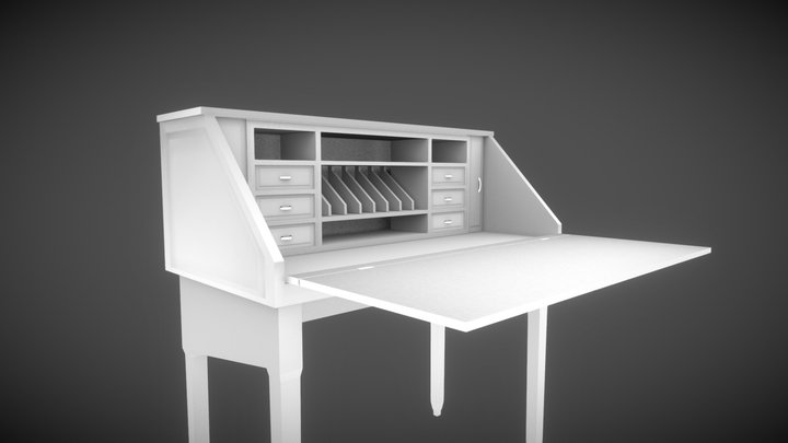 GD-wk00-SecretaryDesk 3D Model