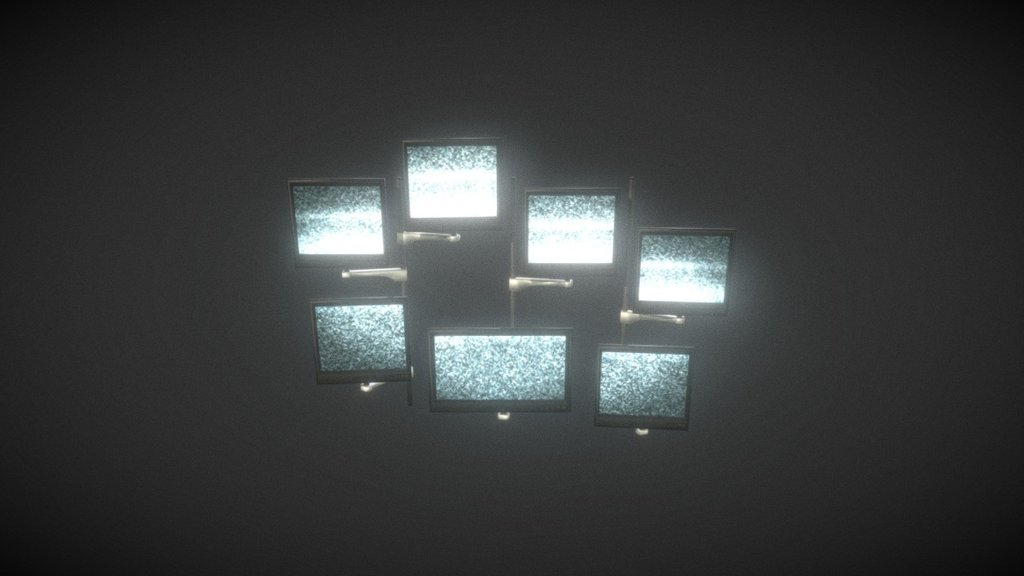 Ridiculous Multi Monitor Rig - 3D model by smsithlord [e22e3fe] - Sketchfab