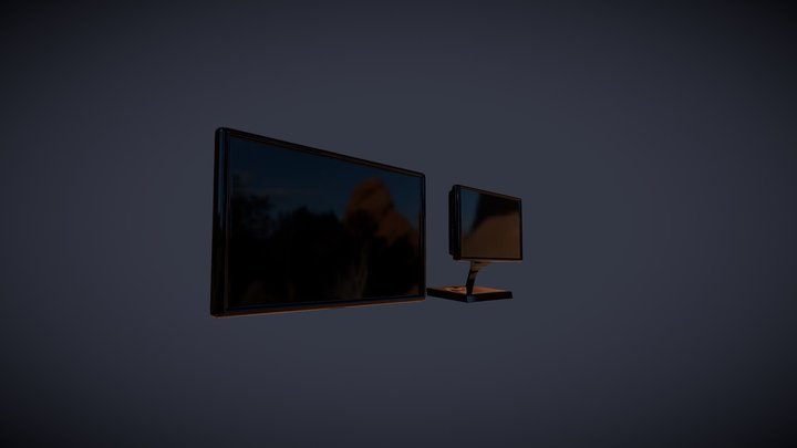 Low poly televisions 3D Model