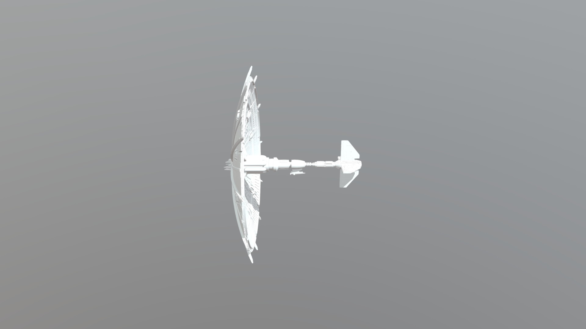 3D model Shield Ship - This is a 3D model of the Shield Ship. The 3D model is about a jet flying in the sky.