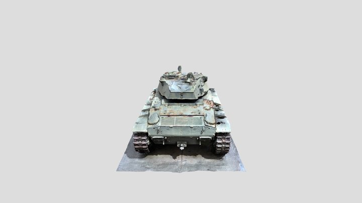 U. Light Tank M24, 75mm Main 3D Model