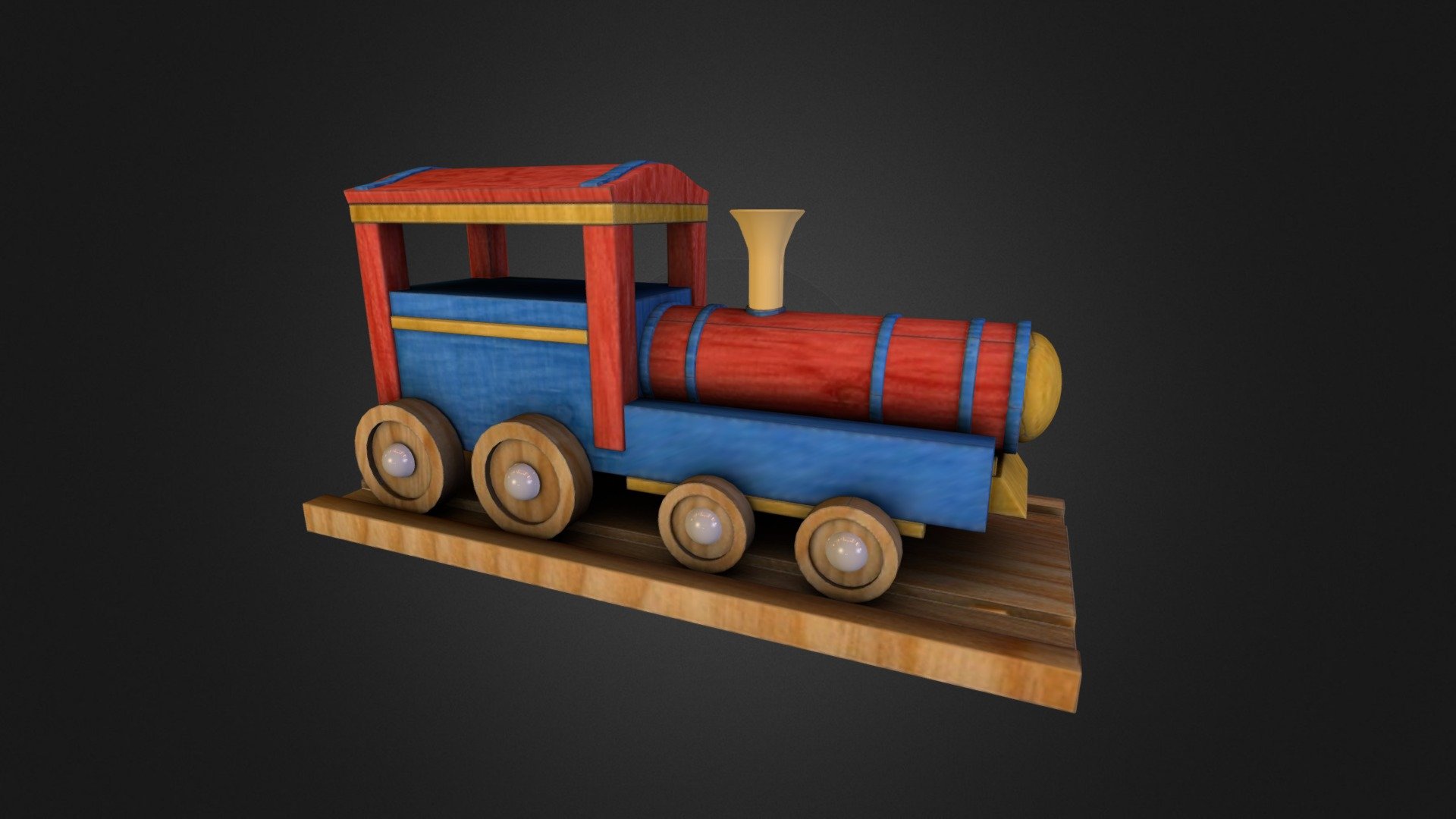 Toy train - 3D model by polcuenca (@polcuenca) [e2323c2]