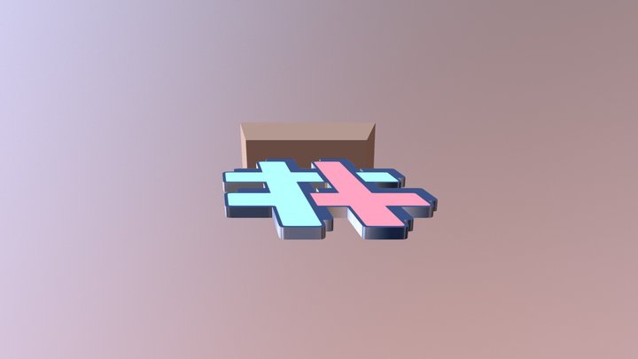 Content Plaque Hashtags 3D Model