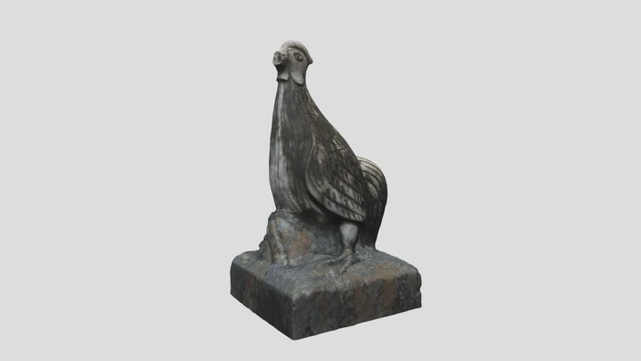 Chicken Sculpture , Suthat Temple 3D Model