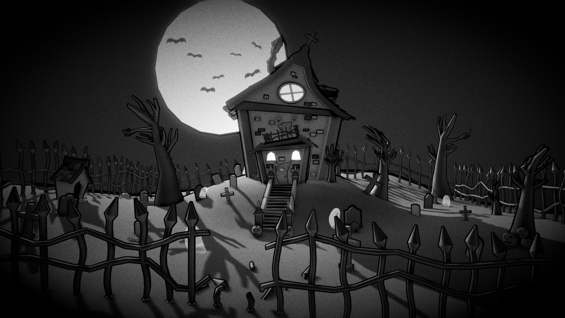 Cartoon Haunted House (Halloween Challenge 2020) - Buy Royalty Free 3D  model by ArtAitor (@artaitor) [e235a64]