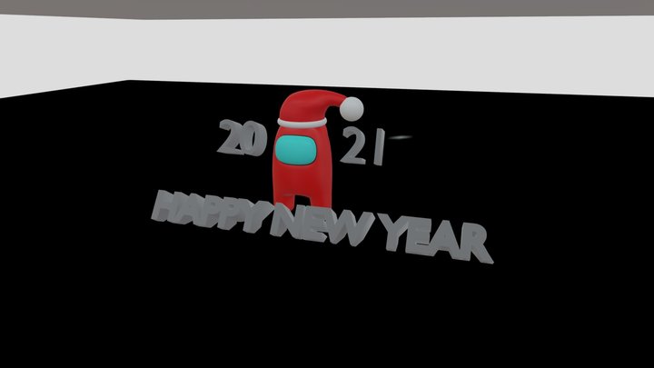 among us character(with snow animation) 3D Model
