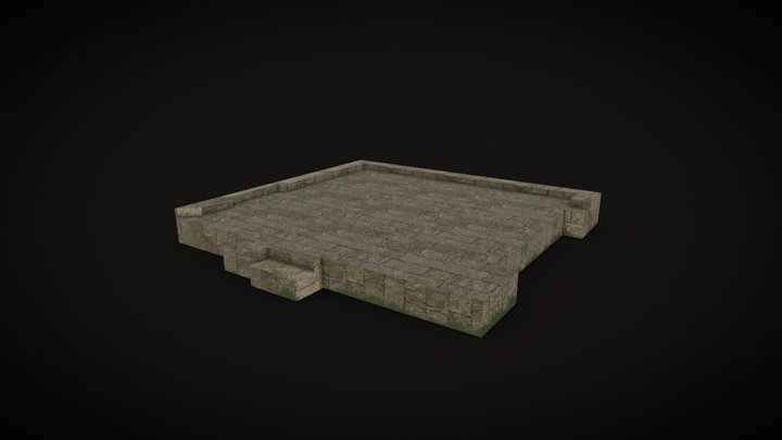old-stone platform 3D Model