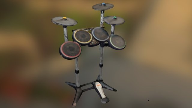 Rock Band Drum Set Scan 3D Model