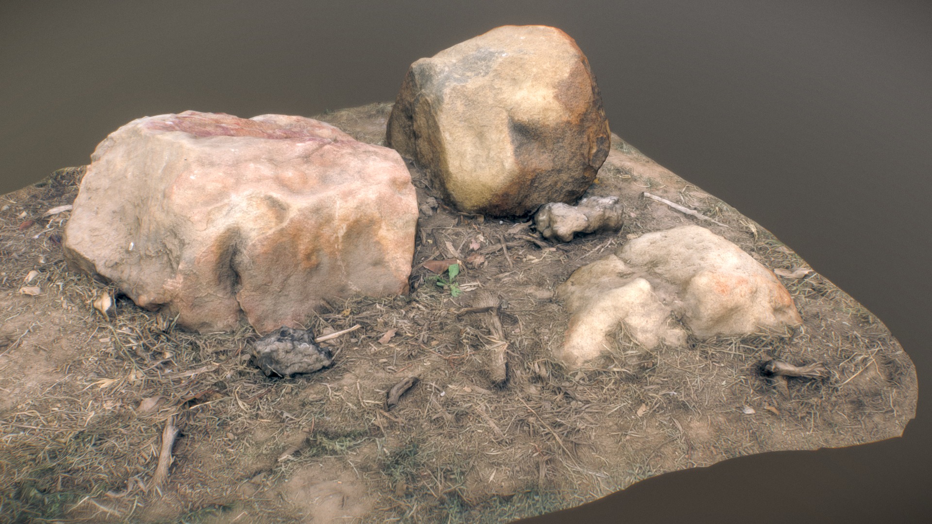 3D model Boulder – Sample from Boulder 6-Pack - This is a 3D model of the Boulder - Sample from Boulder 6-Pack. The 3D model is about a group of large rocks.