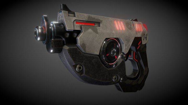 Overwatch - Tracer's Pistol 4K 3D Model